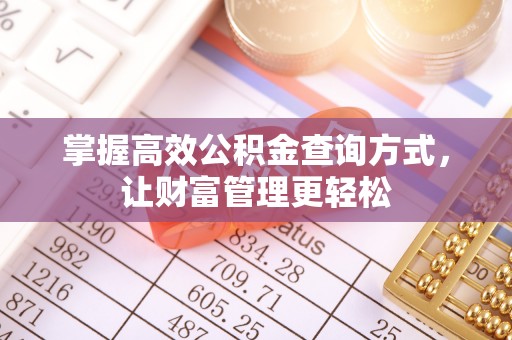 三亚掌握高效公积金查询方式，让财富管理更轻松
