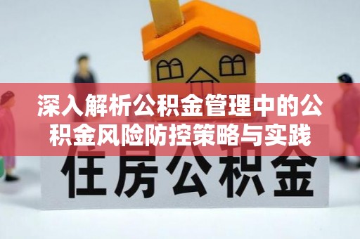 三亚深入解析公积金管理中的公积金风险防控策略与实践
